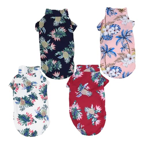 SOIMISS 4Stücke Hawaii Hundeshirts Sweatshirts Für Haustiere Atmungsaktive Hundekleidung Und Weinrot Mode Für Katzen von SOIMISS