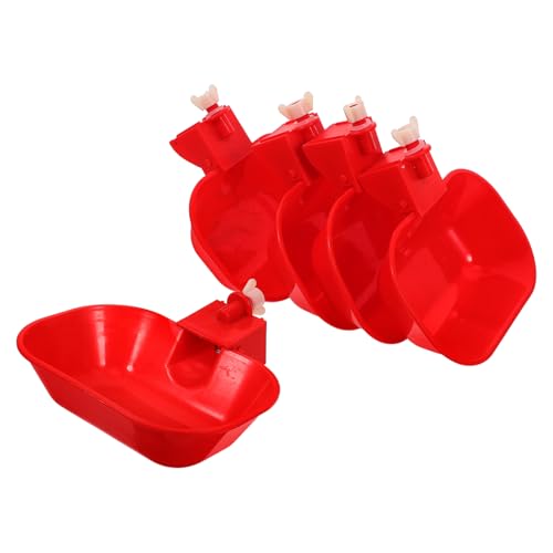 SOIMISS 5 Stück Automatischer Hühnertränker Große Wasserbecher für Geflügel für Hühner Enten und Gänse mit Montageschraube Zuverlässige Trinklösung Rot SOIMISS 5 Stück Automatischer Hühnertränker Große Wasserbecher für Geflügel für Hühner Enten und Gänse mit Montageschraube Zuverlässige Trinklösung Rot von SOIMISS