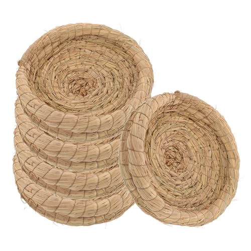 SOIMISS 5 Stück Teiliges Handgewebtes Nest aus Atmungsaktivem Stroh Dekoratives Vogelnest für Kaninchen und Kleintiere Natürliches Komfortables Schlafpad und Brutplatz für Außen und SOIMISS 5 Stück Teiliges Handgewebtes Nest aus Atmungsaktivem Stroh Dekoratives Vogelnest für Kaninchen und Kleintiere Natürliches Komfortables Schlafpad und Brutplatz für Außen und von SOIMISS