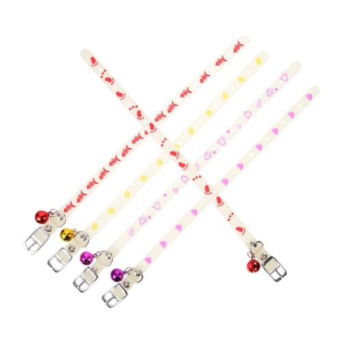SOIMISS 5 Stück Teiliges Leuchtendes Haustier Verstellbar Kreatives Outdoor Hundehalsband mit Süßen und Hunde Motiven Leichtes Komfortables für Nachtspaziergänge und Zufällige Farbe von SOIMISS