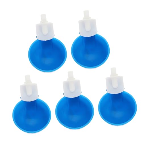 SOIMISS 5 Stück Tränkebecken Für Geflügel Wassertank Haustier Automatische Vogeltränke Haushaltswasserspender Wasserzufuhr Taube Wasserbecher Automatische Zuführung Wassergläser Sehen Blue von SOIMISS