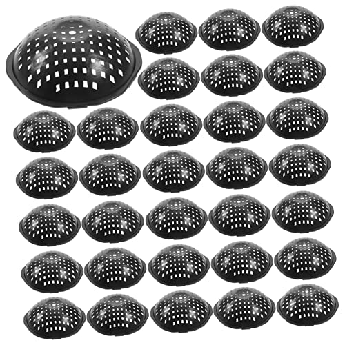 SOIMISS 50 Stück Abstandshalter für Blumentöpfe Loch runder Pflanzer Vermehrung Kuppel Pflanztopf-Drainage Pflanztopf-Unterlage Bodenmatte für Blumentöpfe Blumentopfbodennetz Plastik Black von SOIMISS