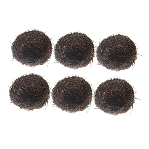 SOIMISS 6 Stück Simuliertes Vogelnest osterdekoration Ostern Dekoration Garden Decor hochzeitdeko gartenvogel Material Gartenarbeit vogelnest Vogelnest-Bastelarbeiten Rattan von SOIMISS