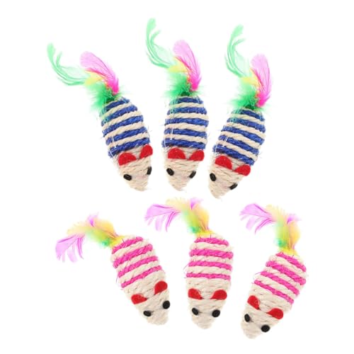 SOIMISS 6 Stück Süße Katzenspielzeug Kätzchen Katzenminze Mäuse Zahnspielzeug Für Kätzchen Gefälschte Spielzeugkatzen Katzenspielzeug Klein Kätzchen Sisal SOIMISS 6 Stück Süße Katzenspielzeug Kätzchen Katzenminze Mäuse Zahnspielzeug Für Kätzchen Gefälschte Spielzeugkatzen Katzenspielzeug Klein Kätzchen Sisal von SOIMISS