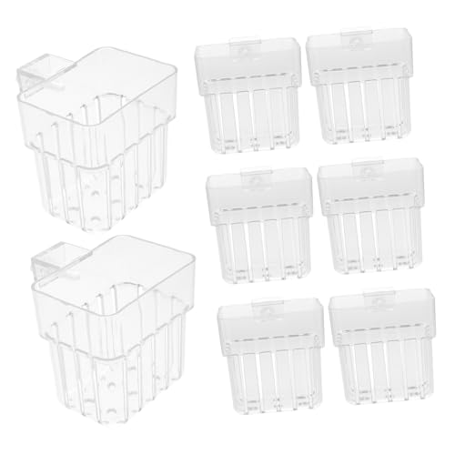 SOIMISS 8 Stück Teiliges Aquarium Pflanzenhalter Transparenter Hängender Hydroponik Topf mit Haken Langlebig Einfach zu Reinigen für Aquarienpflanzen Wasserlandschaft Dekoration von SOIMISS