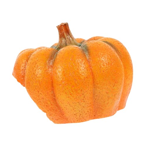 SOIMISS Aquarienlandschaftskürbis Aquariumhöhle Versteck Reptiliengehäuse Pumpkin House Reptilien zubehör Reptilienzubehör Schildkrötenhöhle Einsiedlerkrebs Unterschlupf Harz Orange von SOIMISS