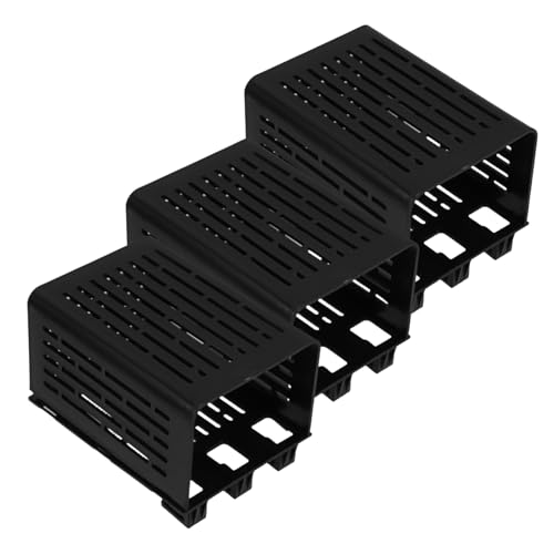 SOIMISS Aquarium Pflanzenhalter mit Haken Hydroponische Pflanztöpfe für Fischbecken Wandmontierter Aquarienpflanzer für Wasserpflanzen Schwarz zur Dekoration und Einfachen Pflanzenpflege von SOIMISS