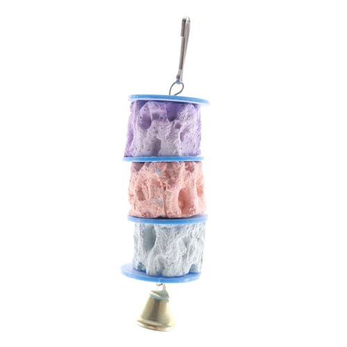 SOIMISS Bunte Papagei Kauspielzeug aus Natürlichem Calciumstein mit Glocke Langlebiger Kau und Schleifstein für Große Vögel Vogelkäfig Zubehör zum Aufhängen und Zahnpflege Fördert SOIMISS Bunte Papagei Kauspielzeug aus Natürlichem Calciumstein mit Glocke Langlebiger Kau und Schleifstein für Große Vögel Vogelkäfig Zubehör zum Aufhängen und Zahnpflege Fördert von SOIMISS