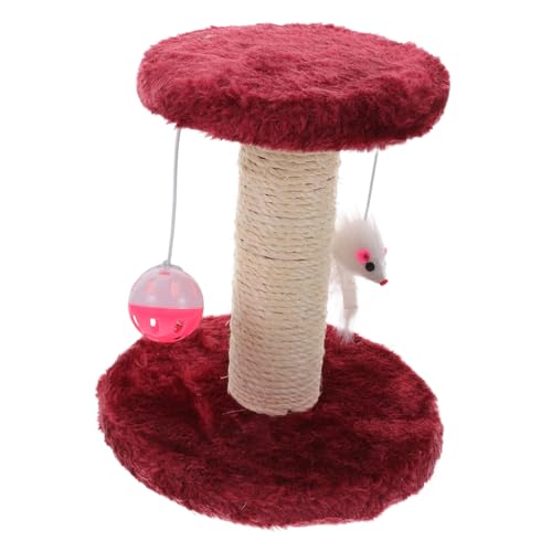 SOIMISS Doppelstöckiger Katzenkratzbaum mit Sisal kratzsäule und Robustes Kratzfestes Katzenmöbel für Indoor Katzen Pflegeleichtes Weiches Plüschmaterial zur Krallenpflege von SOIMISS