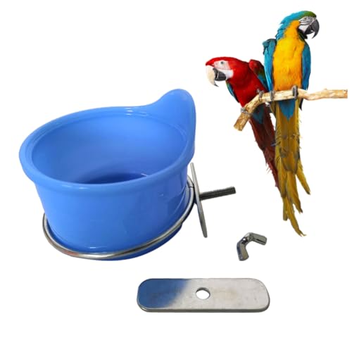 SOIMISS Edelstahl Vogel Futter und Trinknapf für Papageien Multifunktionaler Futternapf mit Befestigungshaken Blau Geeignet für Wellensittiche und Vogelkäfig Zubehör Leicht zu Reinigen SOIMISS Edelstahl Vogel Futter und Trinknapf für Papageien Multifunktionaler Futternapf mit Befestigungshaken Blau Geeignet für Wellensittiche und Vogelkäfig Zubehör Leicht zu Reinigen von SOIMISS