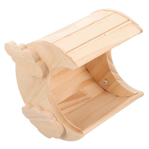 SOIMISS Entzückendes Hamsterhaus Aus Holz Mondförmiges Versteck Für Meerschweinchen Und Kleine Nager Als Rückzugsort Und Spielplatz Für Ihre Haustiere von SOIMISS