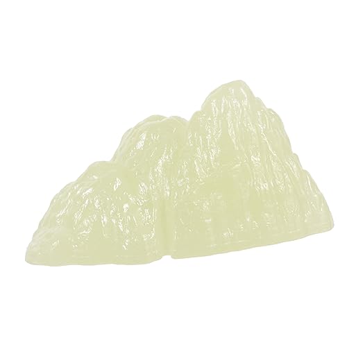 SOIMISS Fluoreszierende Steingartenlandschaft Wasser Seepferdchen Luft naturdeko Plastikfelsen Zubehör für Aquarien zarte Steingartenstatue Plastik Light Green von SOIMISS