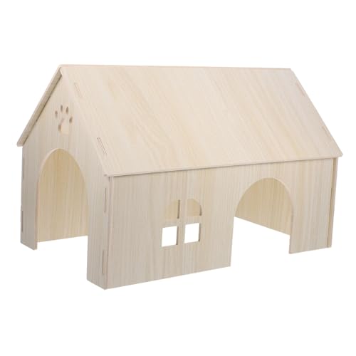 SOIMISS Großes Eichhörnchenhaus aus Holz für Kleintiere Vielseitiges Versteck und Spielplatz Wetterfestes Holzhaus für Meerschweinchen Hamster und Kleine Haustiere Ganzjährig Nutzbar von SOIMISS