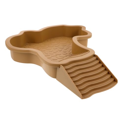 SOIMISS Großes Wasserschalen-schildkrötenbecken mit Rutschfester Rampe Vielseitiges Reptilien-badebecken Sonnenplattform und Futterstelle Stabile Kunststoffwanne für Aquatische SOIMISS Großes Wasserschalen-schildkrötenbecken mit Rutschfester Rampe Vielseitiges Reptilien-badebecken Sonnenplattform und Futterstelle Stabile Kunststoffwanne für Aquatische von SOIMISS