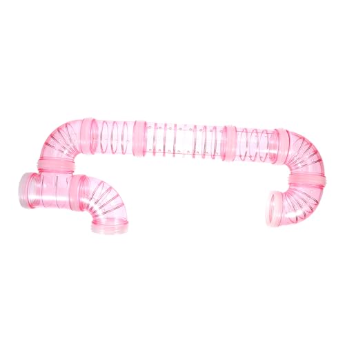 SOIMISS Guinea Pig Maze Tube DIY Hamster Tunnel für Kleintiere Erweiterbar Rosa Sicherer Spielspaß für Hamster Eichhörnchen Igel Meerschweinchen für Käfigmontage von SOIMISS