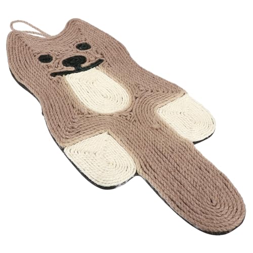 SOIMISS Hängende Katzenkratzmatte aus Natürlichem Sisal Kratzfestes Katzenspielzeug mit Futteröffnung Platzsparend Wand Montierbar Multifunktional für Krallenpflege und Spielspaß von SOIMISS