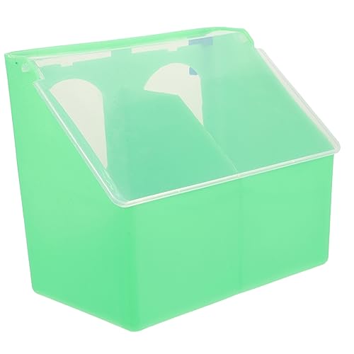 SOIMISS Hängender Kastentrog Wurf Futterspender Für Papageienkäfige Sittich-Futter Behälter Für Haustierfutter Taube Verschachtelung Pavillon Futterspender Für Vögel Light Green Plastik von SOIMISS