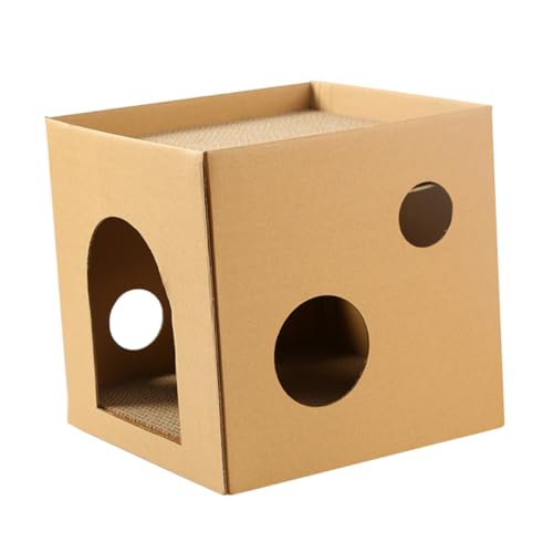 SOIMISS Halbgeschlossene Katzenhöhle mit Kratzbrett aus Sisalmatte Indoor Katzenhaus und Kratzspielzeug Multifunktionales Katzenzubehör für Krallenpflege und Ruheplatz SOIMISS Halbgeschlossene Katzenhöhle mit Kratzbrett aus Sisalmatte Indoor Katzenhaus und Kratzspielzeug Multifunktionales Katzenzubehör für Krallenpflege und Ruheplatz von SOIMISS