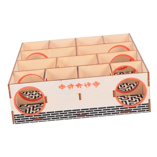 SOIMISS Hamster Holz Maze Tunnel Interaktives für Zwerghamster und Mäuse Fördert Aktivität und Spielverhalten Langlebiges Design aus Hochwertigem Holz für Käfigunterhaltung von SOIMISS