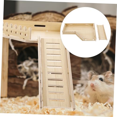 SOIMISS Hamster Holzplattform mit Leiter Stabile Kletter Ruhefläche für Hamster Rennmäuse und Kleintiere Mehrstöckige Kletterhilfe für Kleintierkäfig Zubehör SOIMISS Hamster Holzplattform mit Leiter Stabile Kletter Ruhefläche für Hamster Rennmäuse und Kleintiere Mehrstöckige Kletterhilfe für Kleintierkäfig Zubehör von SOIMISS