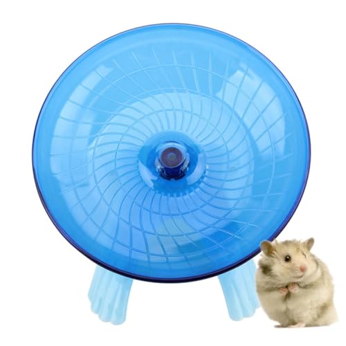 SOIMISS Hamster Laufrad Fliegende Untertasse Blau rutschfest Langlebig Kleintier Übungsrad für Zwerghamster Ratten Kleine Haustiere Fitness Rad von SOIMISS