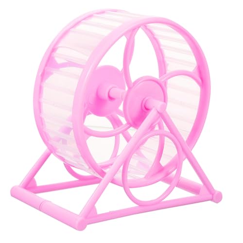 SOIMISS Hamster Laufrad Geräuscharmes Rad rutschfest Kleintier Übungsrad für Meerschweinchen Chinchilla Mäuse Igel Geeignet Rosa Kleintierspielzeug von SOIMISS