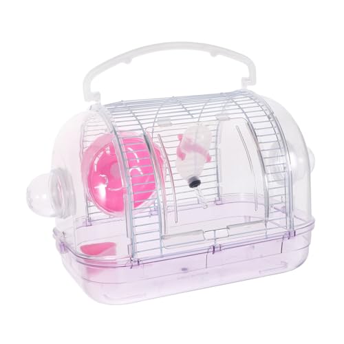 SOIMISS Hamster Tragebox für Kleintiere Handgeführter Käfig für Hamster und Zwerghamster Leicht zu Reinigen Tragbar und Langlebig für Transport und Ausflüge von SOIMISS