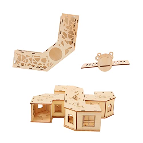 SOIMISS Hamster Tunnel Sichere und Gesunde Kletter und Spielmöglichkeiten mit Wippe für Kleintiere Teiliges Labyrinth für Hamster und Zwerghamster von SOIMISS