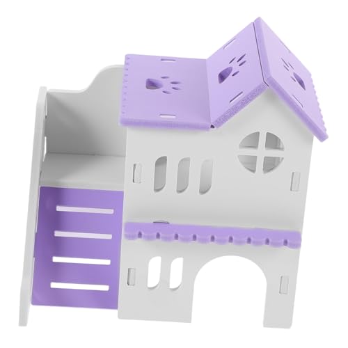 SOIMISS Hamster Versteck Haus aus Stabilem Buntes Kleintierhaus mit Rampe für Zwerghamster Meerschweinchen Chinchilla und Kleine Nager Sicherer Rückzugsort und Spielplatz von SOIMISS