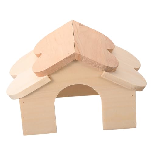 SOIMISS Hamsterhaus aus Holz Kleines Kleintierversteck Robust und Nagetierfest Geeignet für Hamster Chinchillas Rennmäuse mit Glatter Oberfläche für Sicheren Rückzugsort und Spielspaß von SOIMISS