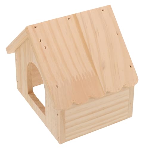 SOIMISS Hamsterhaus aus Holz mit Dach Robustes Kleintierversteck Reißfestes Schlafhaus für Hamster Meerschweinchen und Eichhörnchen Glatte Oberfläche für Sicheres und Schlafen im Käfig von SOIMISS