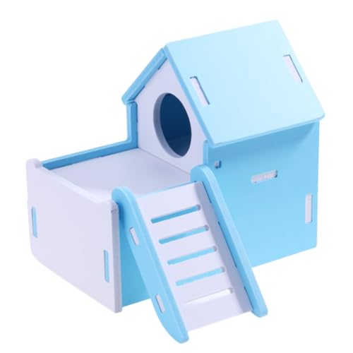 SOIMISS Hamsterhaus aus Natürlichem Holz Doppeldeckige Leiter mit Schlafnest Versteck für Zwerghamster und Kleine Nagetiere Spielerisches Holzhaus für Innenbereich Blau SOIMISS Hamsterhaus aus Natürlichem Holz Doppeldeckige Leiter mit Schlafnest Versteck für Zwerghamster und Kleine Nagetiere Spielerisches Holzhaus für Innenbereich Blau von SOIMISS