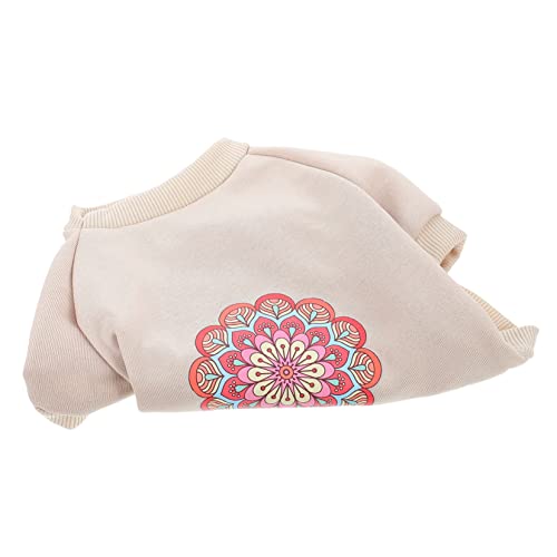 SOIMISS Haustier-Pullover Hundekleidung Kostüm klein Winterkleidung für Welpen Haustier-Hoodies hundemantel Dog Raincoat stylischer Welpenpullover stilvolle Welpenkleidung Baumwolle Beige von SOIMISS