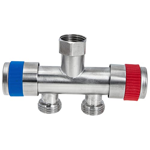 SOIMISS Hochwertiger Wasserhahn Verteiler Schlauchadapter für Waschmaschine Rostfrei Wetterbeständig Einfache Installation Kompatibel mit Verschiedenen Wasserhähnen SOIMISS Hochwertiger Wasserhahn Verteiler Schlauchadapter für Waschmaschine Rostfrei Wetterbeständig Einfache Installation Kompatibel mit Verschiedenen Wasserhähnen von SOIMISS