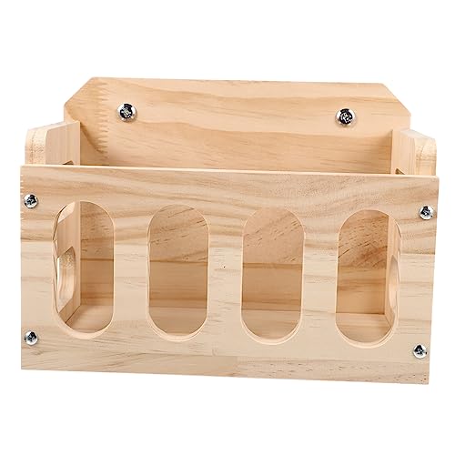 SOIMISS Hollow Feeder für Kaninchen Holz Futterstation Futterspender für Kleine Haustiere Minimiert Abfall und Sorgt für Käfige für Heu und Alfalfa von SOIMISS