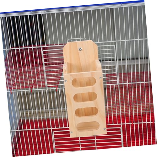 SOIMISS Holz Futterspender für Kaninchen Gras Stehend Großer Futtertrog für Kleintiere Wie Meerschweinchen Chinchillas Nachhaltiger Holznapf für Outdoor und Innenbereich von SOIMISS