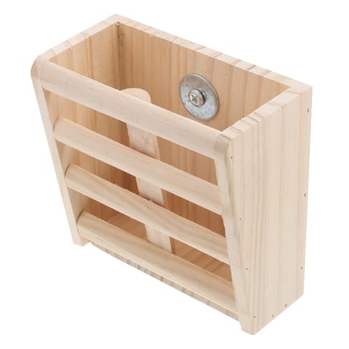 SOIMISS Holz Futterspender für Kleintiere Robuster Heuraupe für Kaninchen Meerschweinchen Chinchillas Platzsparend und Langlebig Fördert Langsames Fressen von SOIMISS