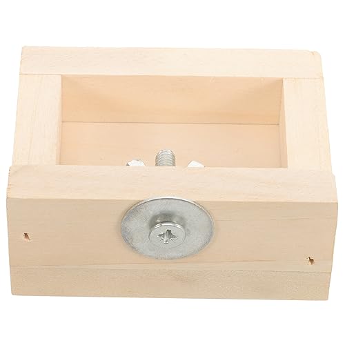 SOIMISS Holz Hamster Futternapf Multifunktionale Futter und Wasserschale für Kleine Haustiere Wie Meerschweinchen und Chinchillas aus Sicherem und Langlebigem Holz Leicht zu Reinigen von SOIMISS