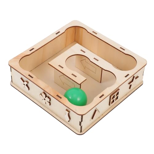 SOIMISS Holz Labyrinth für Kleintiere Natürlicher Hamster Spielplatz mit Tunnel und Kletterelementen Langlebig bei Biss und Kratzschutz Fördert Bewegung und Verhindert Übergewicht bei von SOIMISS