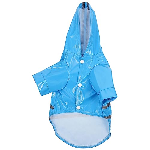 SOIMISS Hund Regenmantel Haustier Hunderegenmantel Mit Kapuze Regenjacke Gewichtsweste Für Hunde Hund Wintermantel Hundestiefel Haube Oversize-Mantel Blue Pu Wasserdicht Beschichtetes Tuch von SOIMISS