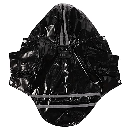 SOIMISS Hund Regenmantel Regenmantelhund Jacke mit Kapuze hunderegenmantel Dog Regenmantel Hunderegenmäntel für kleine Hunde Regenmantel für Hund PU wasserdicht beschichtetes Tuch Black von SOIMISS