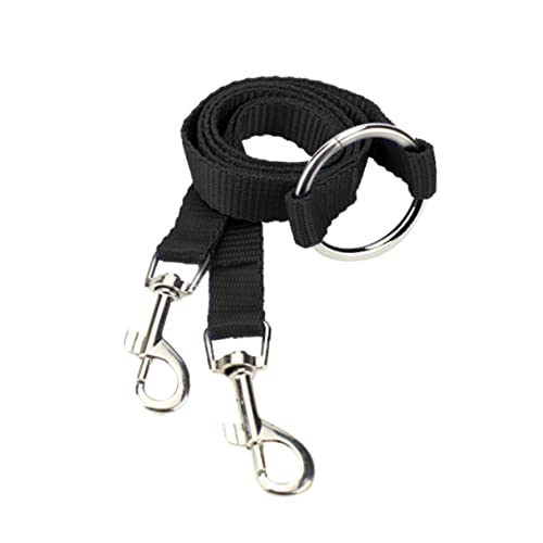 SOIMISS Hundeleine Hundespaziergang mehrere Traktion Leicht Schwarz klein Hundegürtel führt Kabel zum Transport von Haustieren Doppelleine für Hunde Kabel zum Schleppen von Hunden Black von SOIMISS