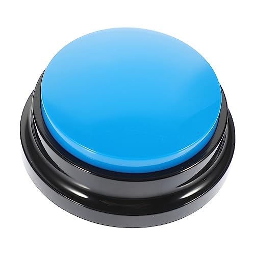 SOIMISS Interaktiver Aufnahme Button für Hunde Lustiger Sprechender Pfotenschalter Robustes Kunststoffspielzeug zur Ablenkung und Training von Welpen Destruktives Verhalten Blau von SOIMISS