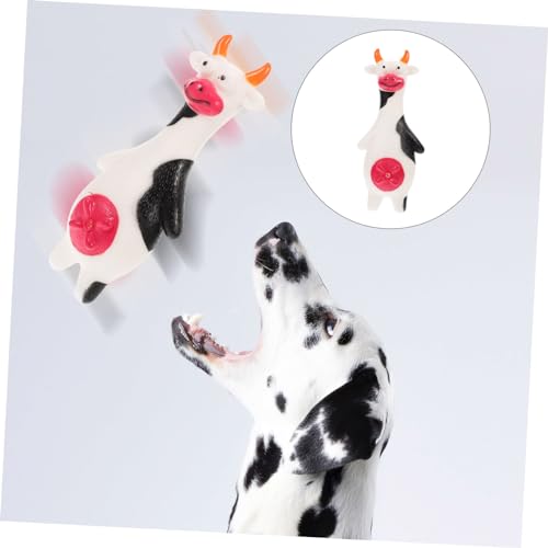 SOIMISS Interaktives Quietschspielzeug für Hunde Kuhform aus Robustem Latex Beißfestes Kauspielzeug für Kleine Mittlere und Große Hunde Fördert Zahngesundheit und Spielerische Bindung SOIMISS Interaktives Quietschspielzeug für Hunde Kuhform aus Robustem Latex Beißfestes Kauspielzeug für Kleine Mittlere und Große Hunde Fördert Zahngesundheit und Spielerische Bindung von SOIMISS
