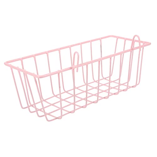SOIMISS Kaninchen Heuraufe Grube Käfig Heuhalter Mülleimer Wurf Netz Ratte Kaninchenheuraufe Kleintier Heuraufe Futterstelle für Kaninchen Futterhäuschen für Kaninchen Schmiedeeisen Rosa von SOIMISS
