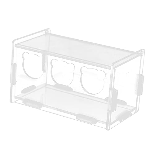 SOIMISS Kasten Rutin-hühnerfutter Grübler Schüsseln Nistkästen Huhn Küken Füttern Drinnen Essen Trog Ordentlicher Futterspender Mit Hühnerzubehör Klein Tierfutterbehälter Transparent Acryl von SOIMISS