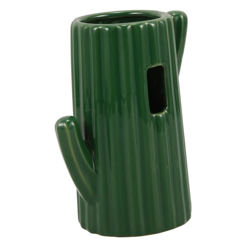 SOIMISS Keramik Hamster Trinkflasche Kaktusförmiger Wasserspender Stabile Kleintier Wasserflasche für Meerschweinchen und Nager Haustier Zubehör Bpa Frei und Tragbar von SOIMISS