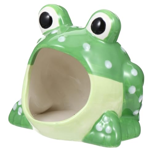 SOIMISS Keramik Hamsterversteck Frosch Form Kleintierhaus Keramikspielzeug Nager Nest für Hamster Rennmäuse Meerschweinchen und Kleine Haustiere Beißfest Leicht zu Reinigen Sicherer SOIMISS Keramik Hamsterversteck Frosch Form Kleintierhaus Keramikspielzeug Nager Nest für Hamster Rennmäuse Meerschweinchen und Kleine Haustiere Beißfest Leicht zu Reinigen Sicherer von SOIMISS