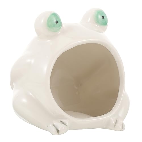 SOIMISS Keramisches Hamsterhaus für Kleine Haustiere Kühlendes Versteck Froschform für Besseren Schlaf und Einfache für Hamster und Andere Kleintiere von SOIMISS