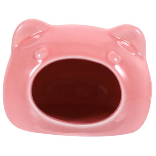 SOIMISS Keramisches Hamsterversteck Niedliche Hamsterhütte Für Kühlendes Schlafnest Für Hamster Kleines Pinkes Hamsterhaus Versteck Für Kleintiere von SOIMISS